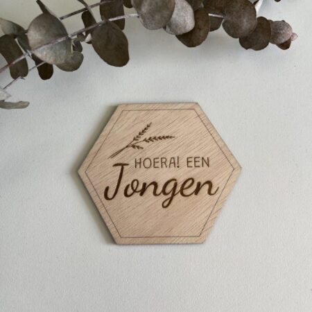 Zwangerschapsaankondiging Hoera een jongen