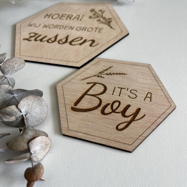 Zwangerschapsaankondiging it's a boy