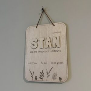 geboortebord type stan