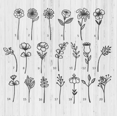 Houten bloemen - Afbeelding 2