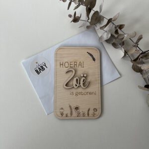 Felicitatiekaartje geboorte meisje