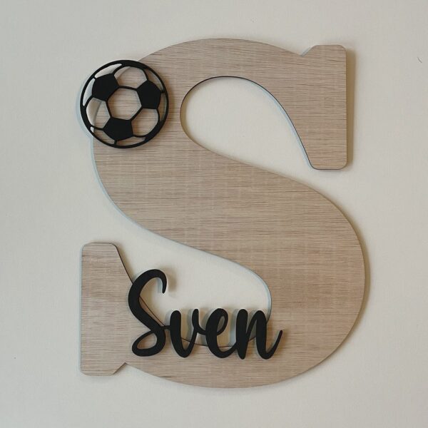 Houten naam, houten letter, decoratie, kraamcadeau naambord