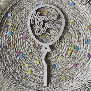 Taarttopper hoera 3 jaar