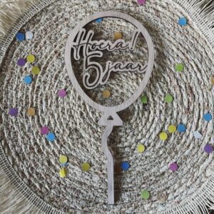 Taarttopper hoera 5 jaar