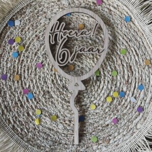 Taarttopper hoera 6 jaar