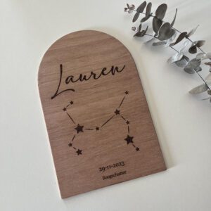 sterrenbeeld naambord