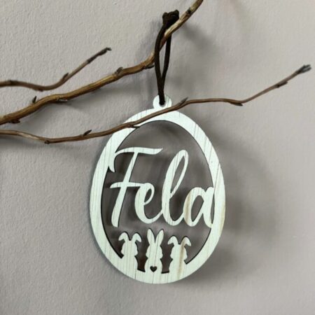 Paashanger met naam - paasei