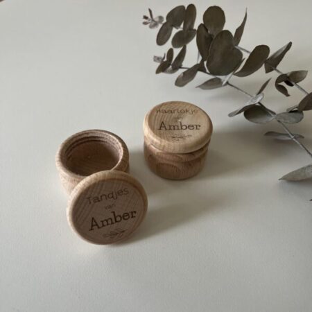 Haarlokdoosje Tandendoosje haarlok tanden bewaardoosje