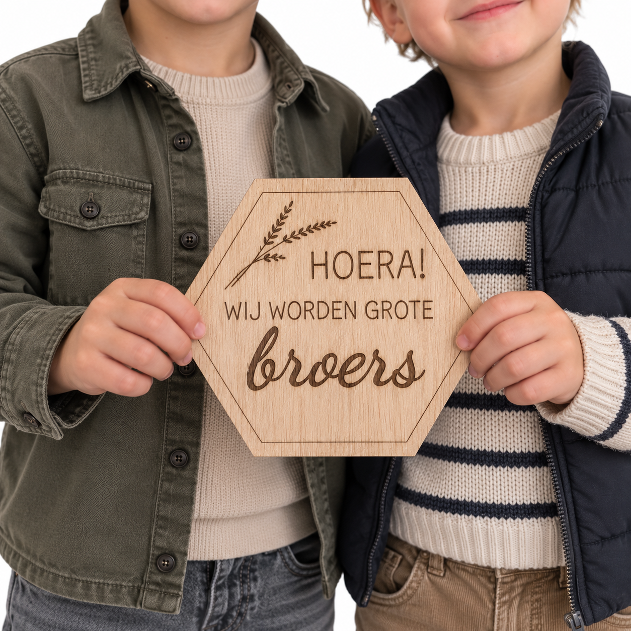 Zwangerschapsaankondiging grote broers