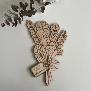 Houten boeket bloemen