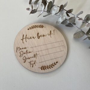 geboorteaankondiging hier ben ik