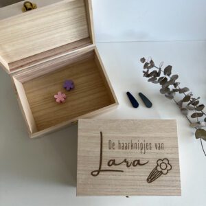 bewaardoos bewaarbox haarknipjes haarclipjes haaraccessoires