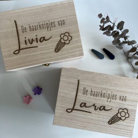 bewaardoos bewaarbox haarknipjes haarclipjes haaraccessoires