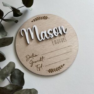 Geboorteaankondiging naam persoonlijk