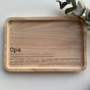 Serveerplank - Borrelplank - Hapjesplank - Cadeau vaderdag - Opa