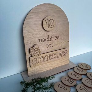 Houten aftelkalender - feestelijke momenten