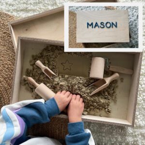 Houten speelbak sensorisch speelgoed