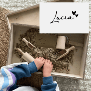 Houten speelbak sensorisch speelgoed