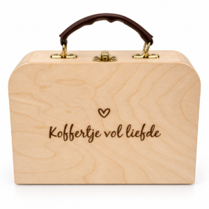 Houten koffertje – Koffertje vol liefde