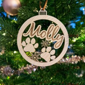 Kerstbal met naam - huisdier