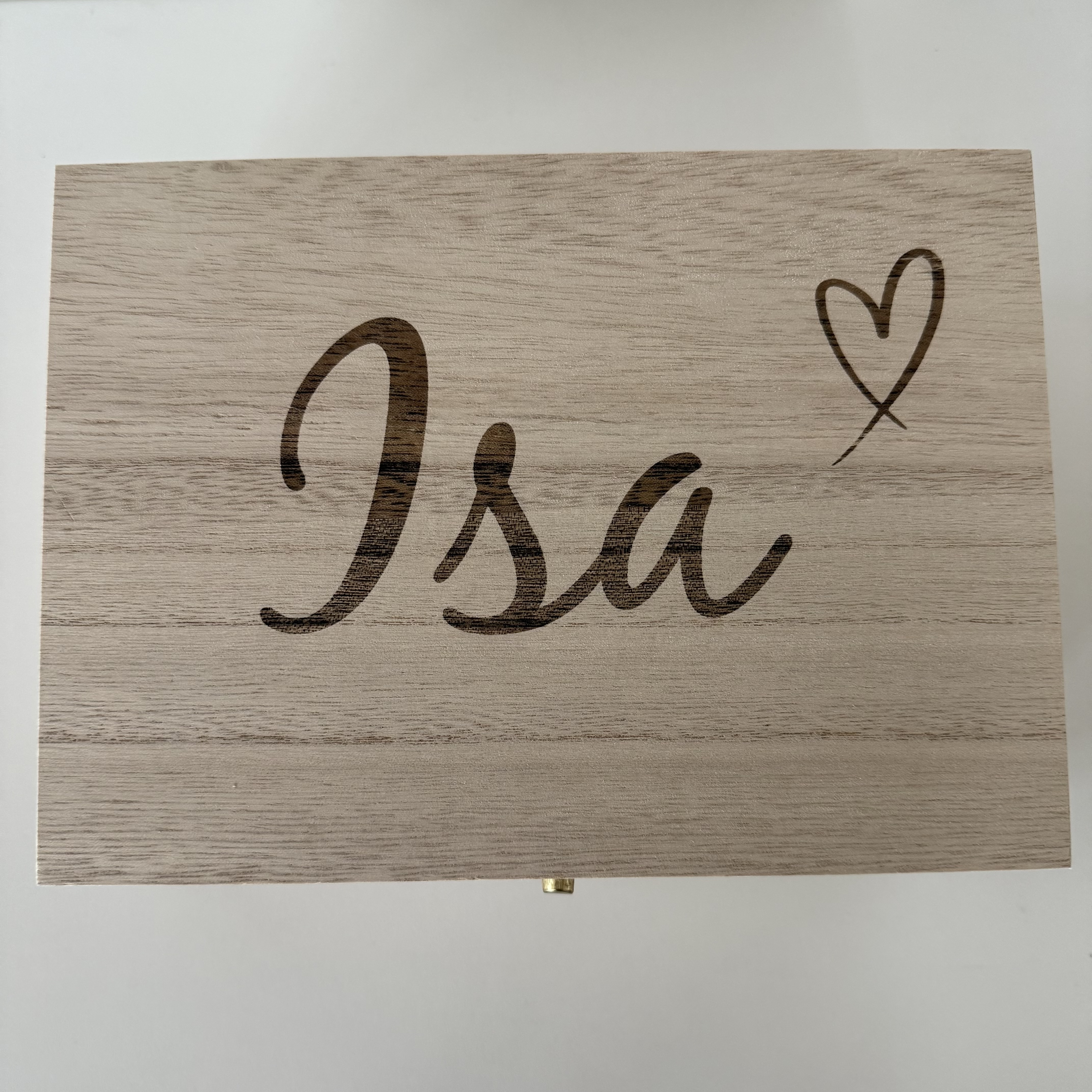 Houten kistje om te graveren met naam