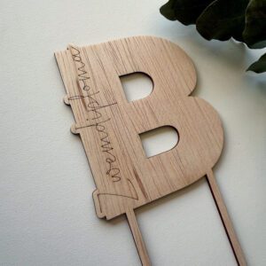 Houten taarttopper zwemdiploma