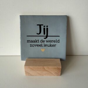 Tegeltje - Jij maakt de wereld zoveel leuker!
