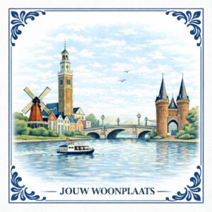 Klassieke tegel met eigen plaatsnaam keramiek