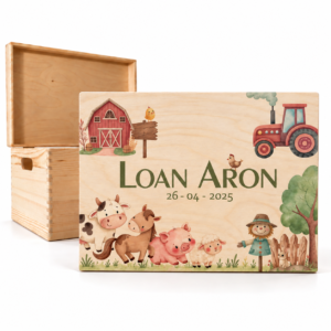 Houten memorybox – Boerderij