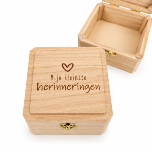 Houten bewaarkistje klein – Mijn kleinste herinneringen